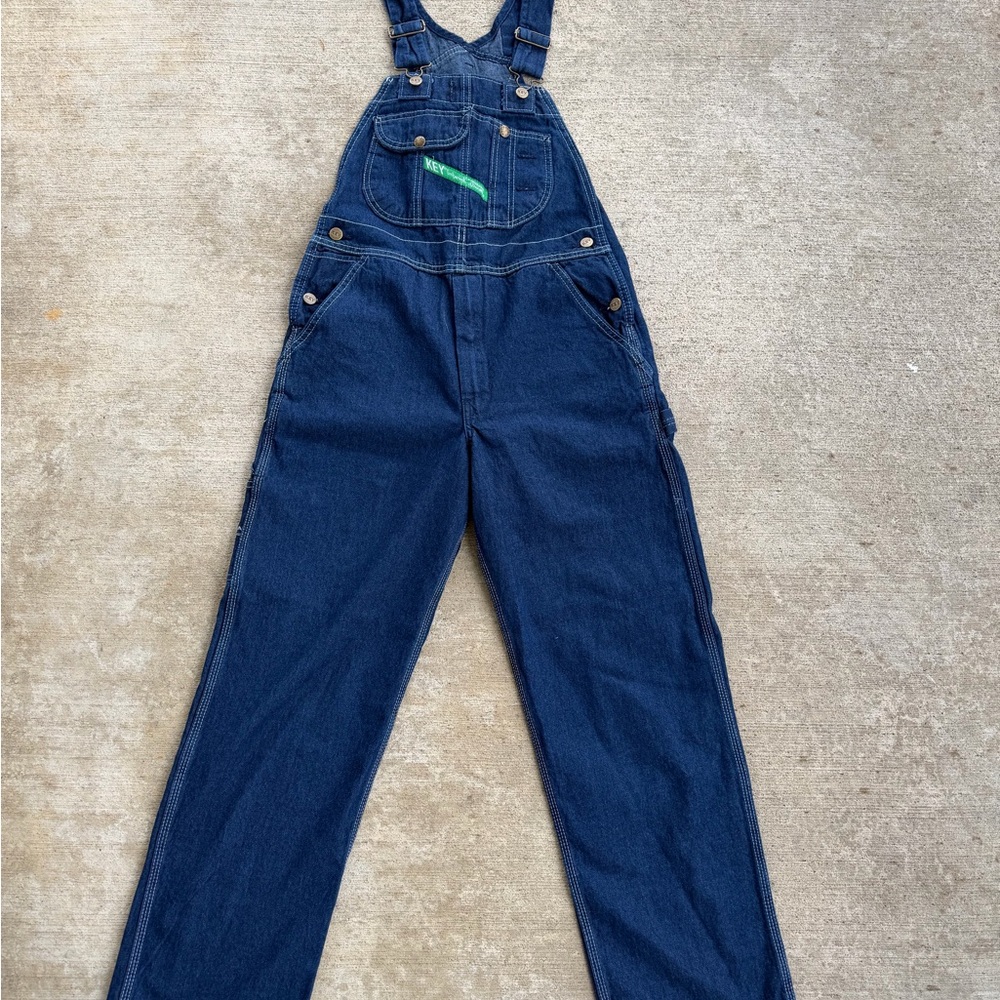 NWT Key Industries Bib Denim Overall High  Men’s Size 30” X 30”